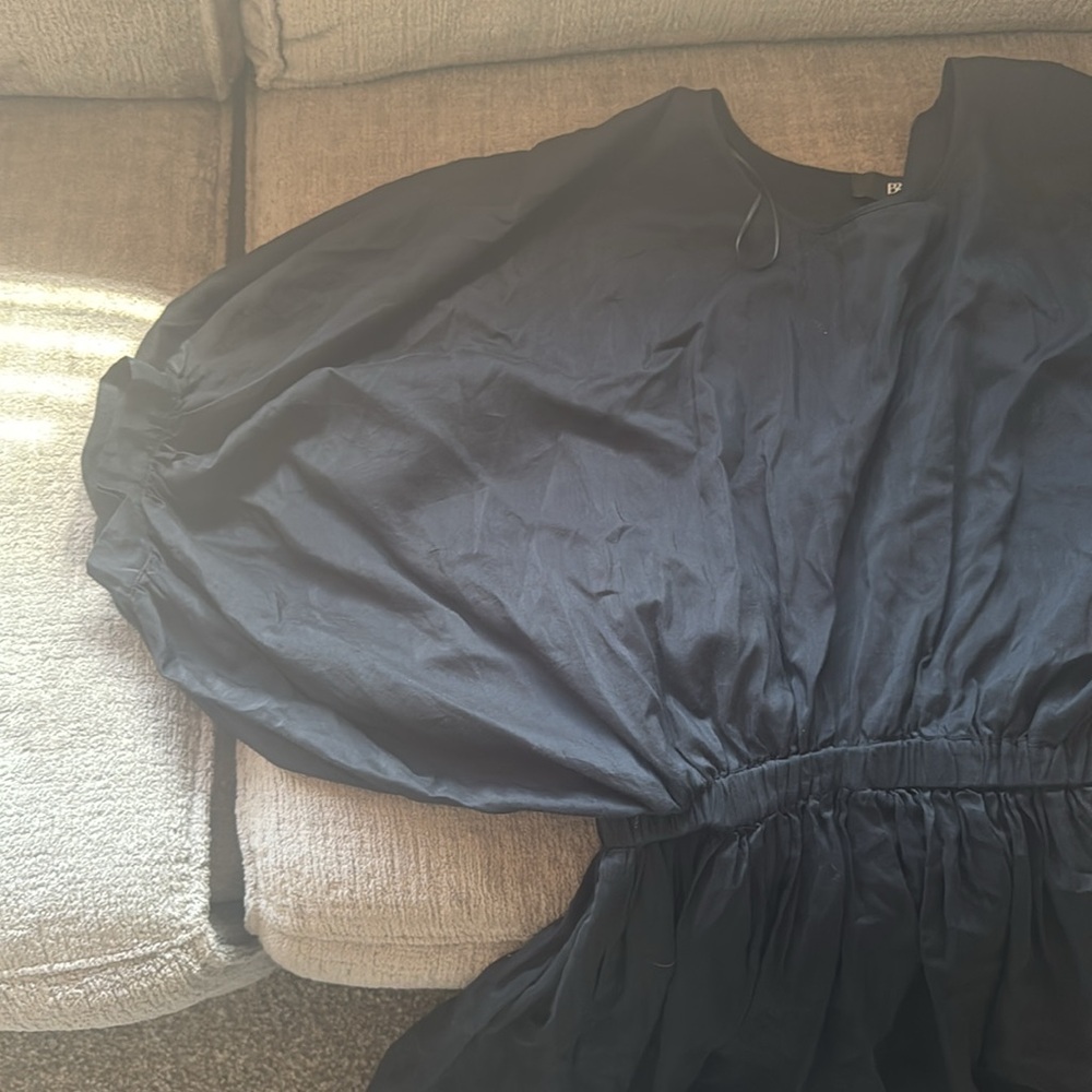 Banana Republic Eliana Cotton Silk Black Full Sleeve Dress Size Small - Picture 14 of 14